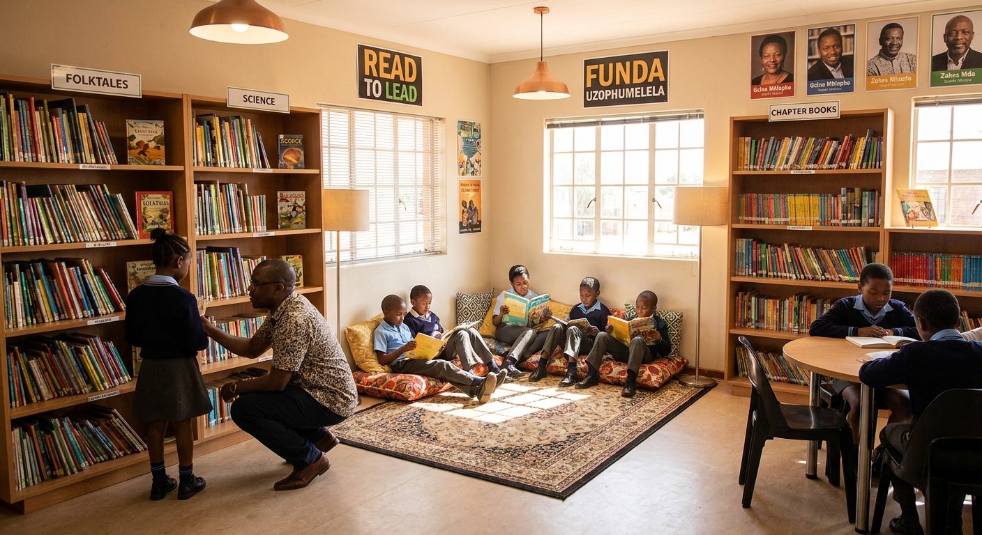 School Library with Reading Resources